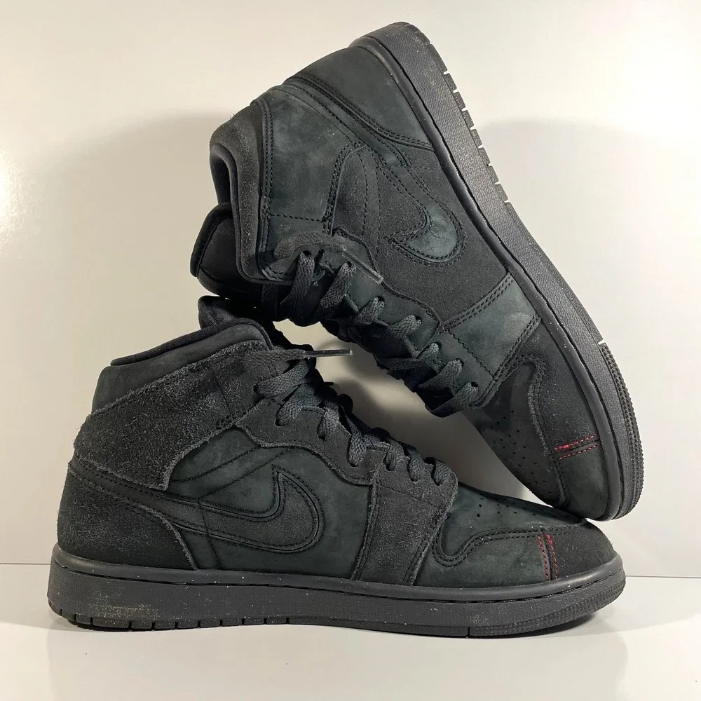 Nike Mens Size 9 Air Jordan 1 Mid SE Craft Dark Smoke Grey Black FD8634-001